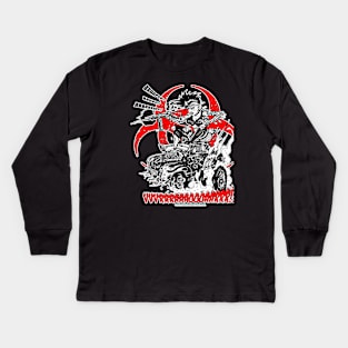 curves and bullets - mechaniquas revenge Kids Long Sleeve T-Shirt